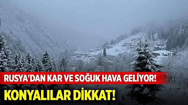 Rusya'dan kar ve soğuk hava geliyor! Konyalılar dikkat!