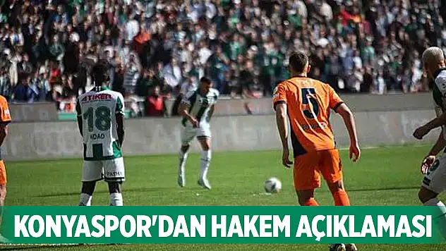 Konyaspor'dan hakem açıklaması