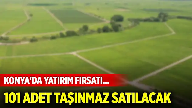 Konya'da yatırım fırsatı... 101 adet Hazine taşınmazı satılacak