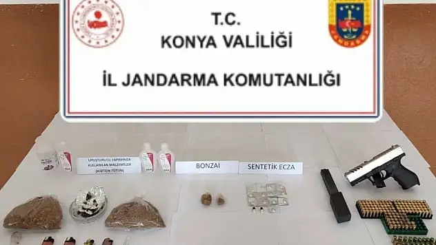 Konya'da jandarmadan uyuşturucu operasyonu