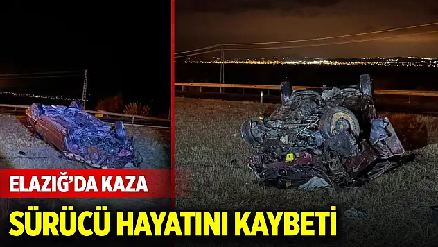 Elazığ'da otomobil takla attı, sürücü hayatını kaybetti