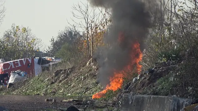 Şehrin göbeğinde rezil görüntü