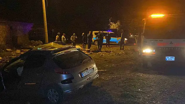 Karaman'da otomobil ineğe çarptı: 5 yaralı