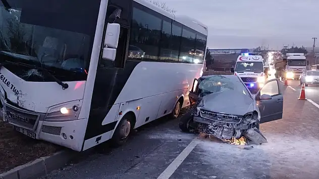 Tekirdağ'da otomobil, servis midibüsüyle çarpıştı: 1 ölü, 5 yaralı