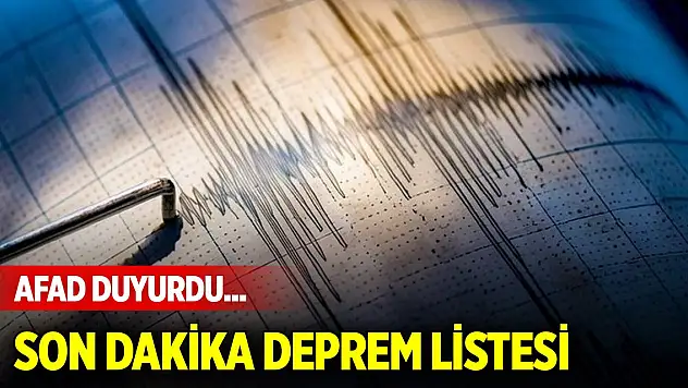 AFAD duyurdu! Bugün gerçekleşen depremlerin listesi (17 Nisan 2025)