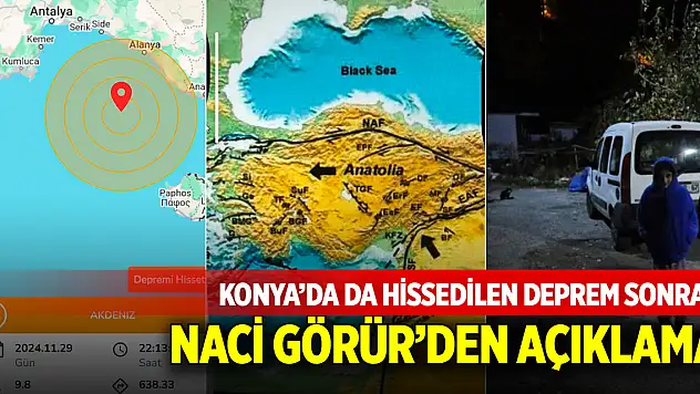 Konya'da da hissedilen deprem sonrası Naci Görür'den açıklama