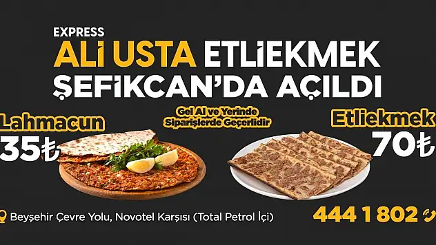 Ali Rıza Usta Etliekmek Şefikcan'da açıldı