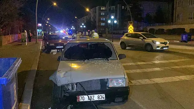 Yer Karaman... Kazaya karışan sürücü, aracı ile yaralıyı olay yerinde bırakarak kaçtı