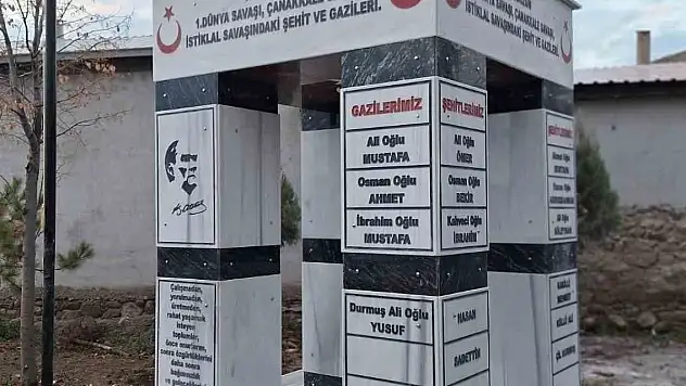 Konya'da bir kişi şehit dedelerinin izini sürüp anıt yaptırdı