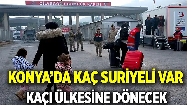 Konya'da kaç Suriyeli var?  Kaçı ülkesine dönecek?