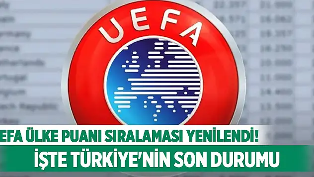UEFA ülke puanı sıralaması yenilendi! İşte Türkiye'nin son durumu