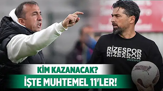 Çaykur Rizespor-Konyaspor, Muhtemel 11'ler!
