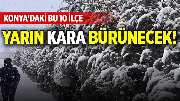 Konya'daki bu 10 ilçe yarın kara bürünecek!