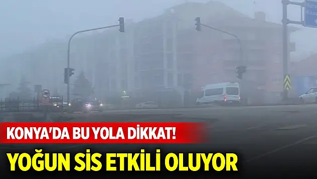 Konya'da bu yola dikkat! Yoğun sis etkili oluyor
