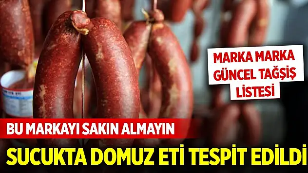 Bakanlık Taklit veya Tağşiş listesini güncelledi: Sucukta domuz eti tespit edildi