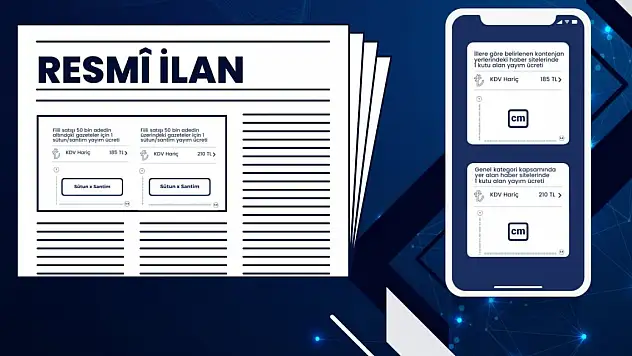 Resmî İlan Fiyat Tarifesi onaylandı