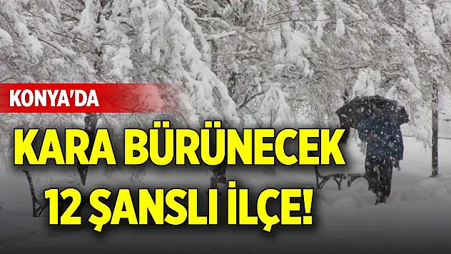 Konya'da kara bürünecek 12 şanslı ilçe!