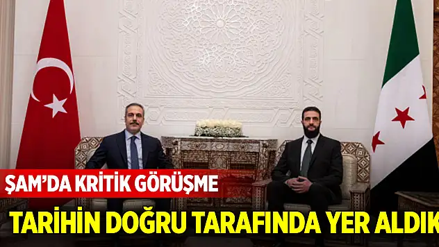 Dışişleri Bakanı Hakan Fidan Şam'da yeni yönetimin lideri Şara ile görüştü: Tarihin doğru tarafında yer aldık