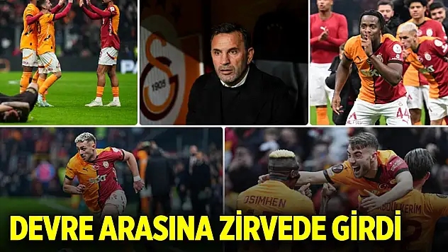 Galatasaray, ligin devre arasına zirvede girdi