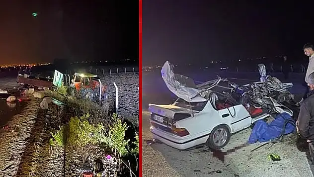 Osmaniye'de otomobil traktöre arkadan çarptı: 1 ölü, 2 yaralı