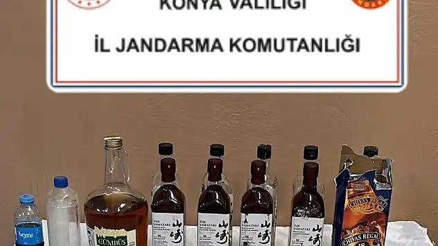 Konya'da 17 litre kaçak alkol ele geçirildi