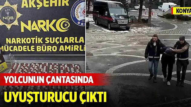 Konya'da otobüste uyuşturucu çıktı