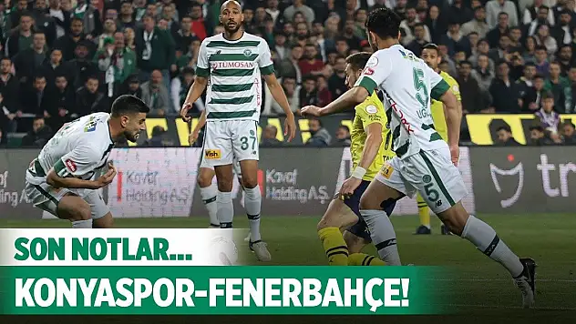 Konyaspor-Fenerbahçe, Maçtan son notlar