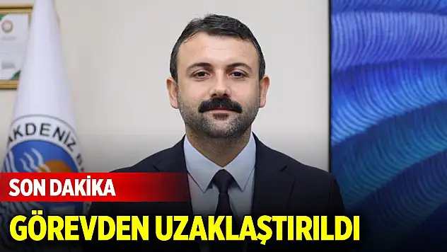 Akdeniz Belediye Başkanı Hoşyar Sarıyıldız görevden uzaklaştırıldı
