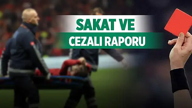 Konyaspor ve Rizespor'da eksikler belli oldu!