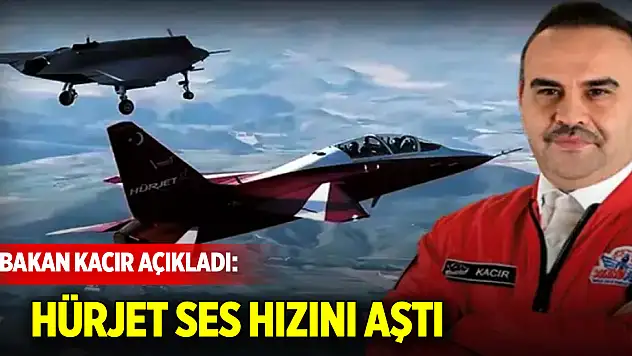 Bakan Kacır açıkladı: HÜRJET ses hızını aştı