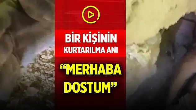 Konya'da göçen 4 katlı binadan bir kişinin kurtarılma anı... Merhaba dostum