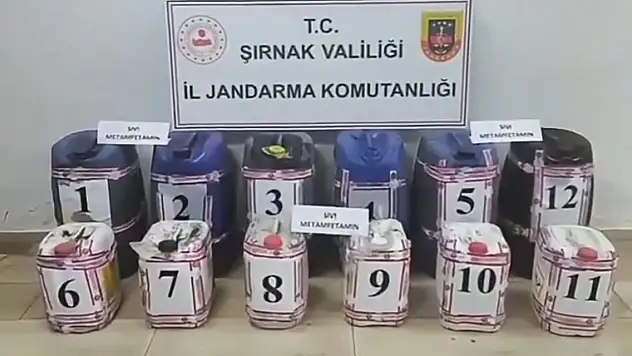 Şırnak'ta 375 litre sıvı uyuşturucu ele geçirildi