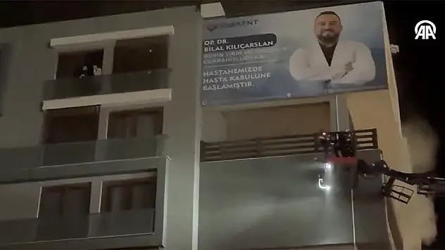 Denizli'de 7 katlı binada yangın çıktı