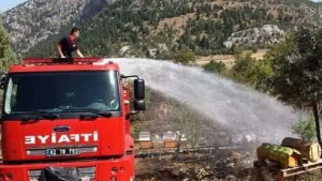 Beyşehir ve Derebucak'ta arazi yangınları