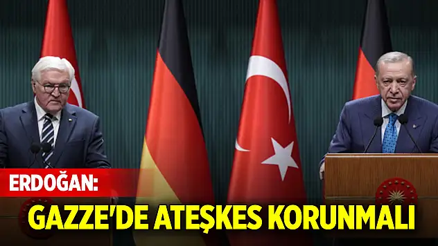Almanya Cumhurbaşkanı Ankara'da! Cumhurbaşkanı Erdoğan: Gazze'de ateşkes korunmalı