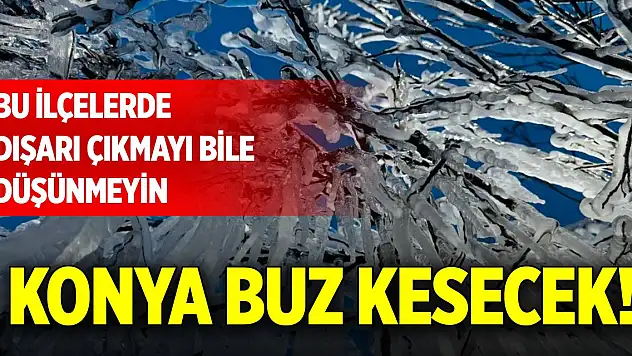 Konya buz kesecek! Bu ilçelerde dışarı çıkmayı bile düşünmeyin