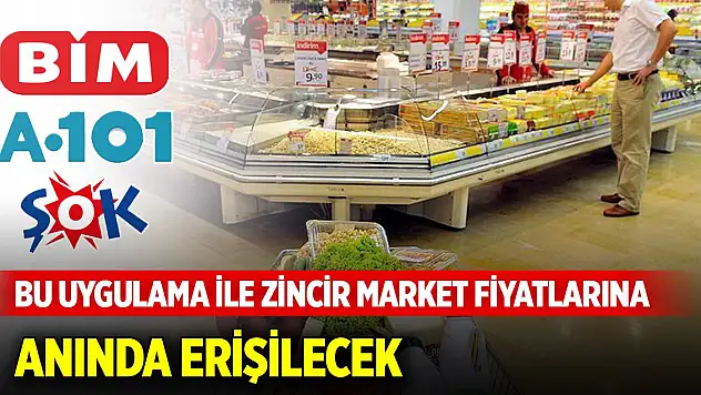 Bu uygulama ile zincir market fiyatlarına anında erişilecek