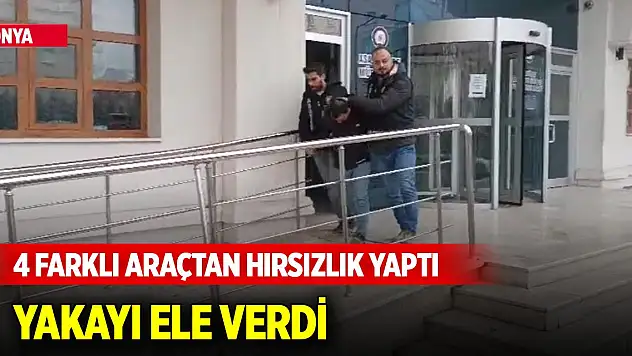 Konya'da peş peşe gerçekleşen oto hırsızlıklarının şüphelisi yakalandı