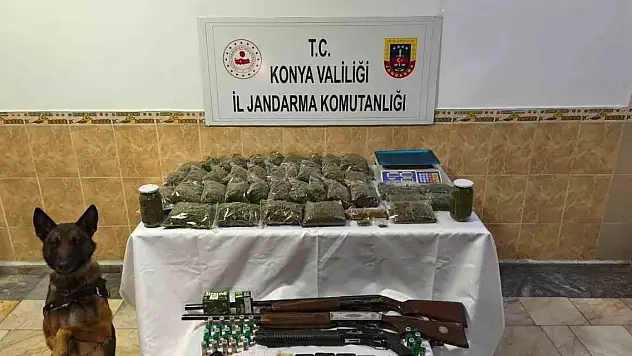 Konya'da jandarmadan uyuşturucu operasyonu