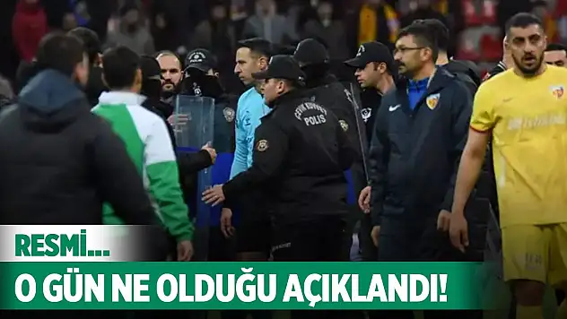 Konyaspor maçında ne olduğu açıklandı!