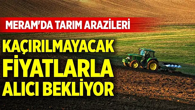 Meram'da tarım arazileri kaçırılmayacak fiyatlarla alıcı bekliyor