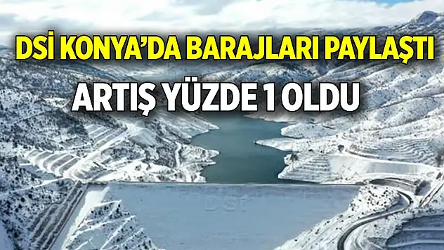 DSİ Konya'da barajları paylaştı  Artış yüzde 1 oldu