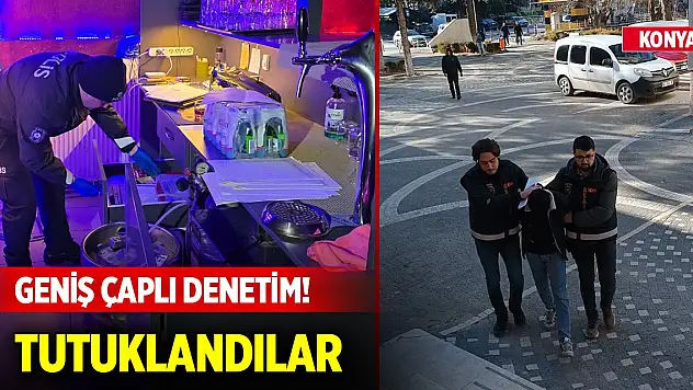 Konya'da polisten geniş çaplı denetim! 7 tutuklama