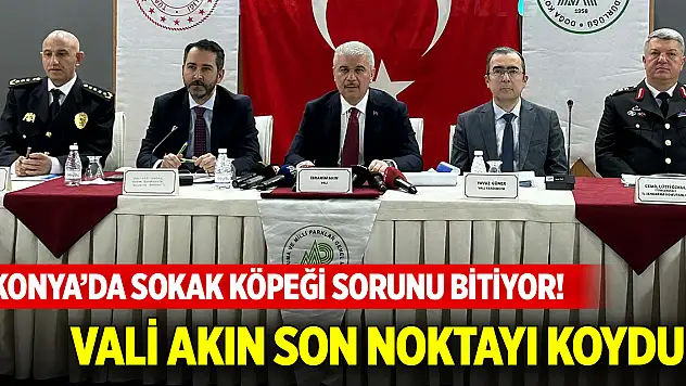 Konya'da sokak köpeği sorunu bitiyor! Vali Akın son noktayı koydu