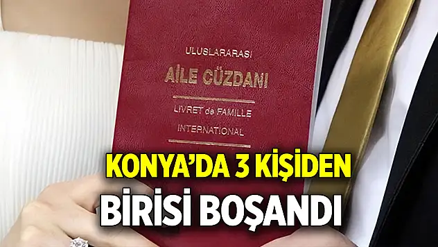 Konya'da 3 kişiden biri boşandı