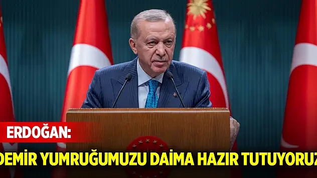 Cumhurbaşkanı Erdoğan: Demir yumruğumuzu daima hazır tutuyoruz