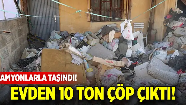 Kamyonlarla taşındı! Evden 10 ton çöp çıktı