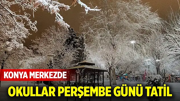 Konya merkezde okullar Perşembe günü tatil