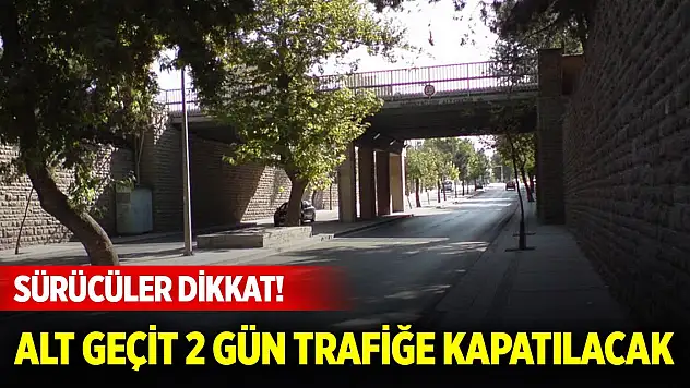 Konya Büyükşehir'den ulaşım duyurusu! Alt geçit 2 gün trafiğe kapatılacak