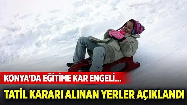 Konya'da eğitime kar engeli... Tatil kararı alınan yerler açıklandı (21 Mart 2025)
